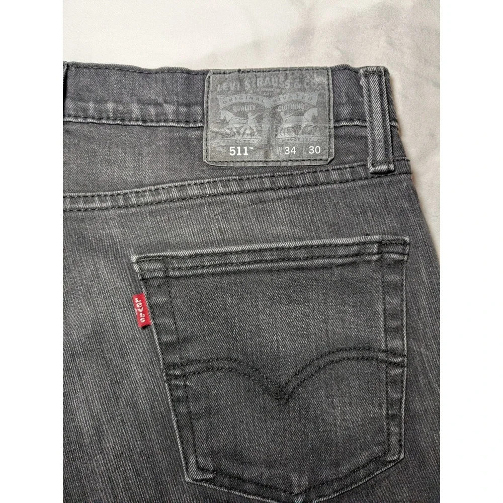 Levi's Men's Black 511 Denim Pants Size‎ 34W 30L